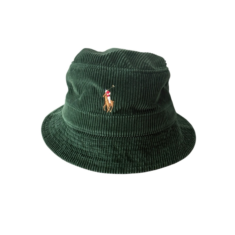 Polo Ralph Lauren Men’s Forest Green Corduroy Bucked Hat Small Pont Sz L/XL NWT - Picture 2 of 6